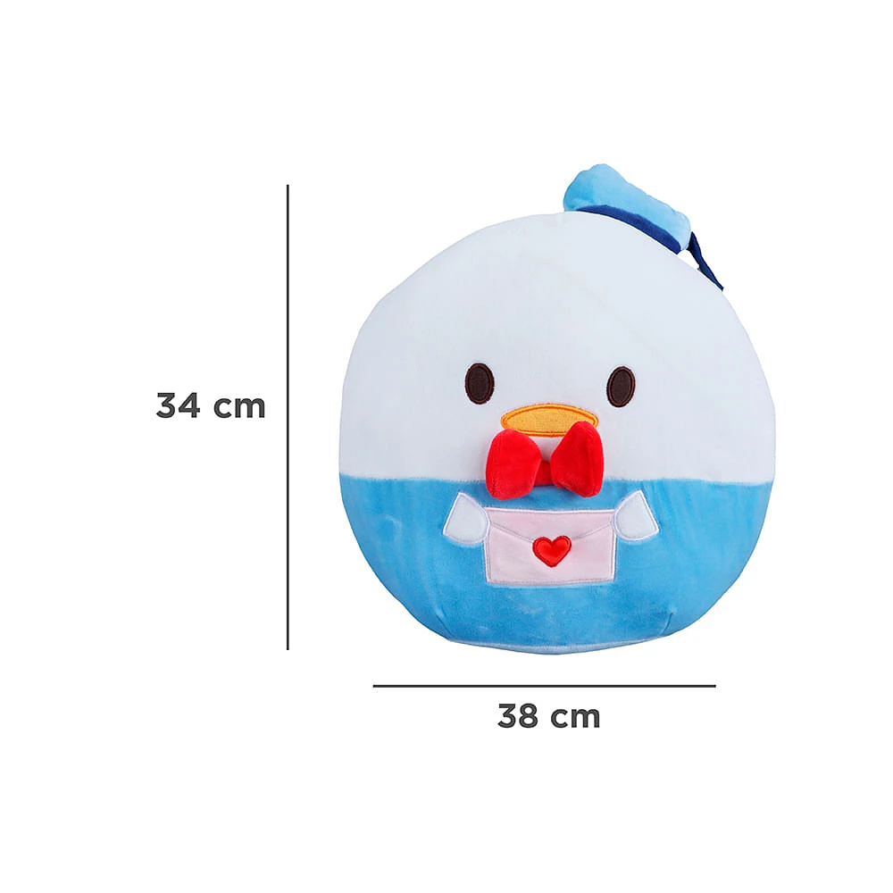 Peluche Disney Pato Donald Redondo Felpa 38x34 cm