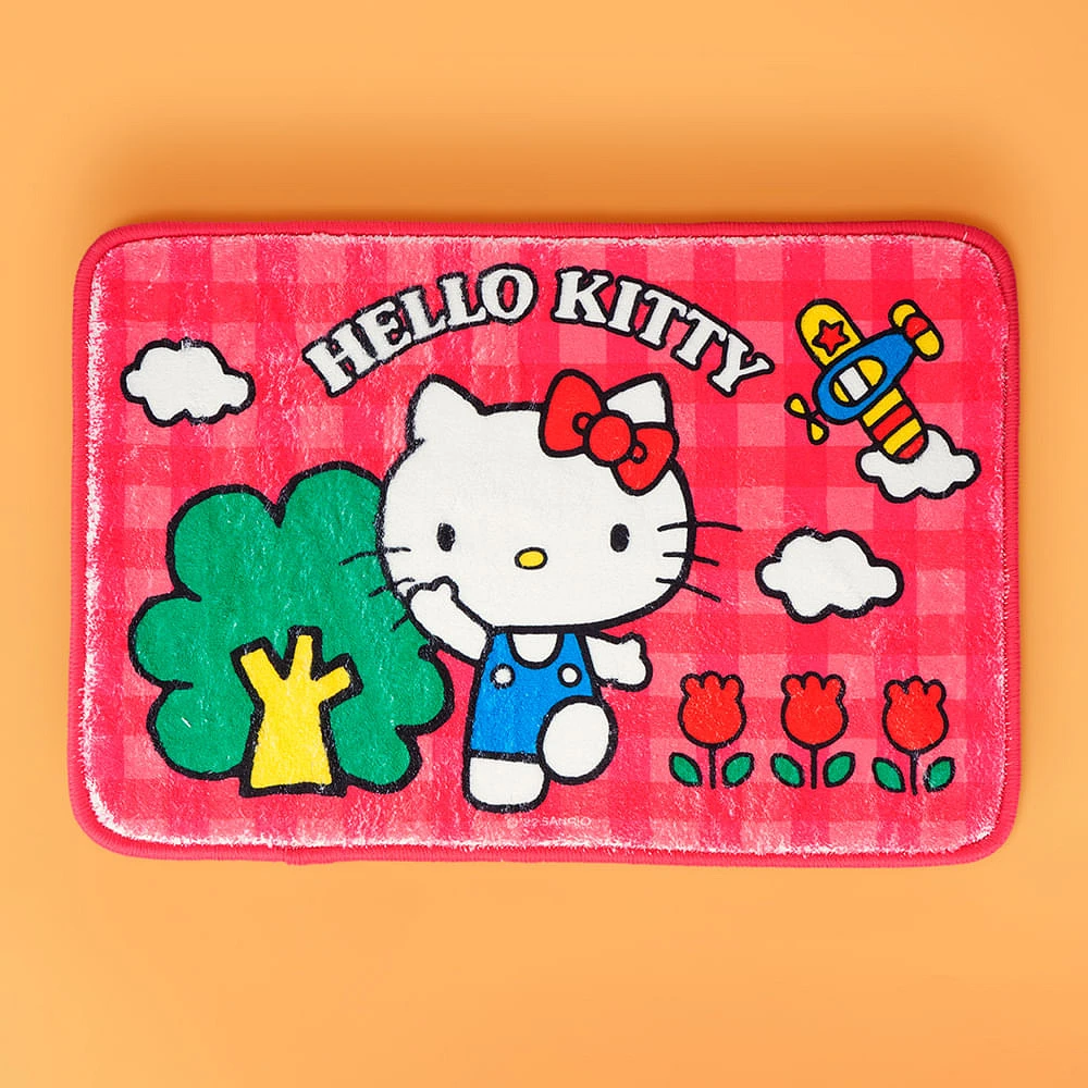 Tapete Decorativo Sanrio Hello Kitty 100% Poliéster Rojo 60x40 cm