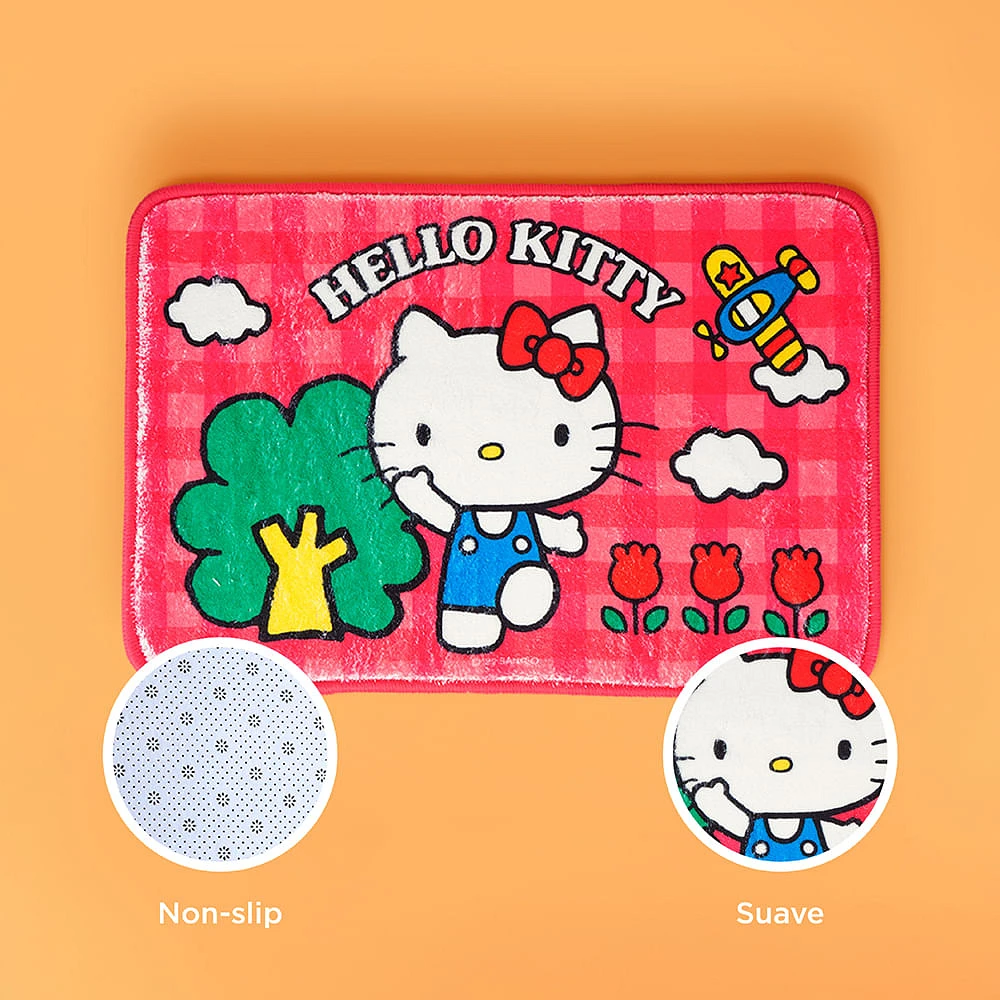 Tapete Decorativo Sanrio Hello Kitty 100% Poliéster Rojo 60x40 cm