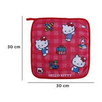 Toalla Para Manos Sanrio Hello Kitty 100% Poliéster Roja 30x30 cm