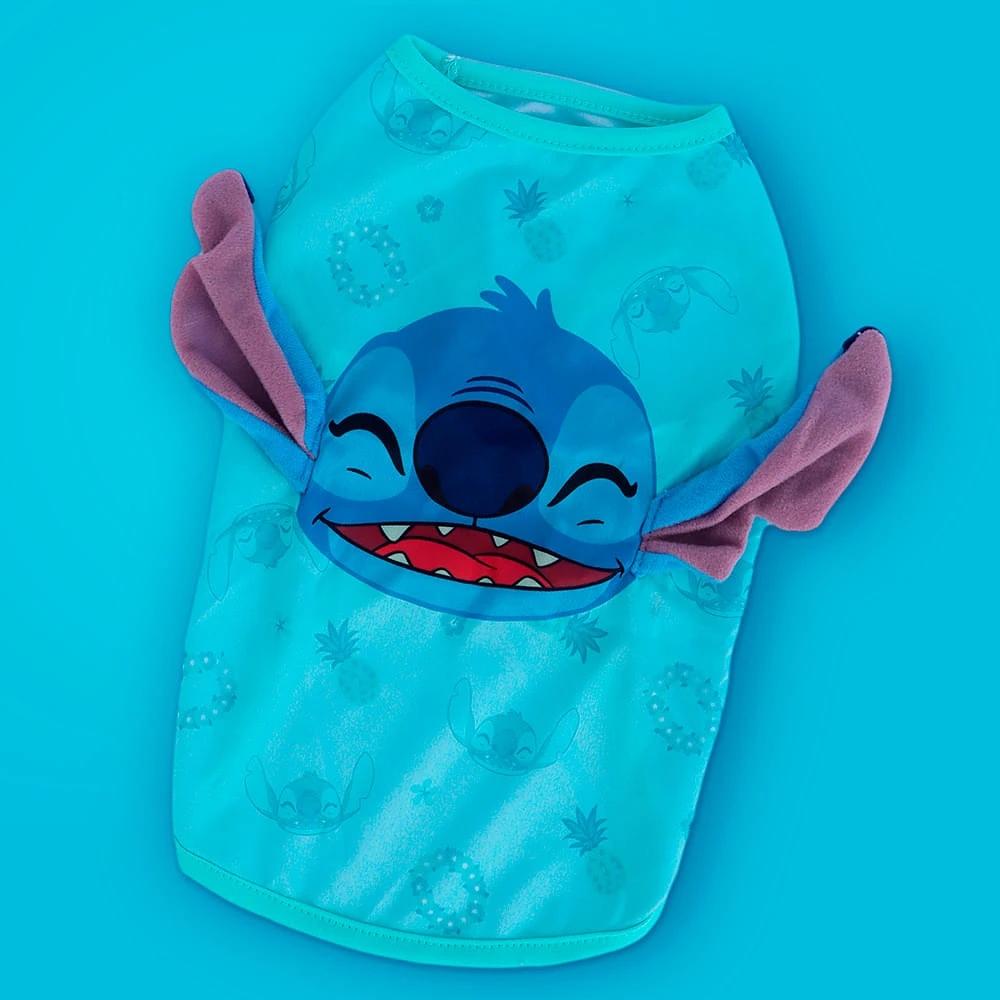 Ropa Para Mascota Disney Stitch Camisa Textil Azul Chica