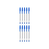 Set De Plumas Tinta Azul 1 mm 10 Piezas