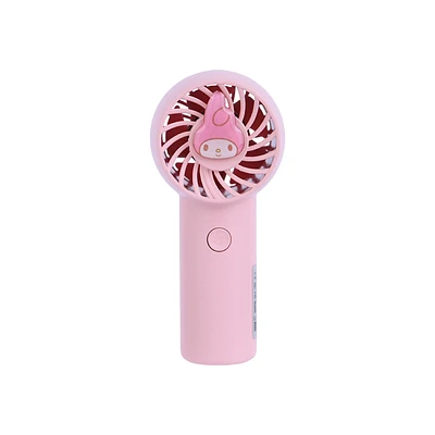 Ventilador De Mano Con Correa Sanrio My Melody Sintético Rosa 4.7x10.2 cm Recargable