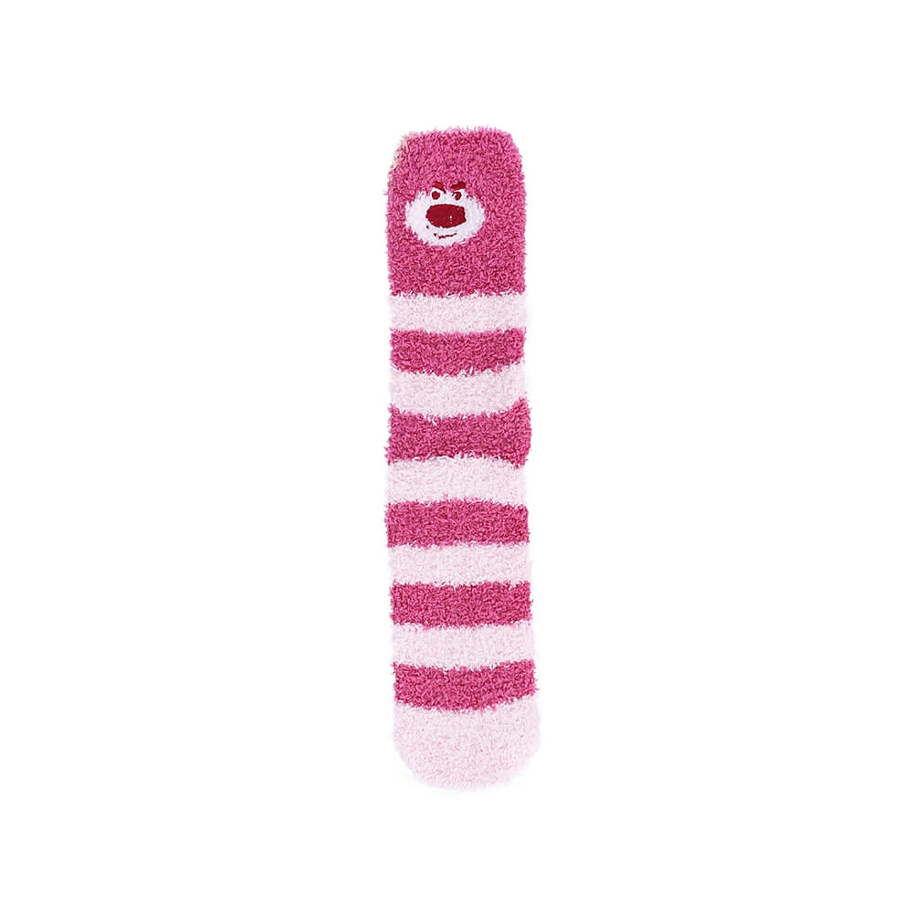 Calcetines Para Mujer Disney Lotso Afelpados Rosa Talla 24-26