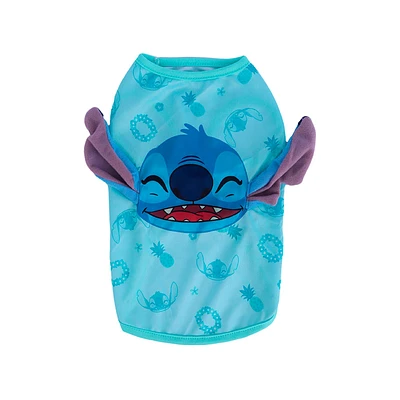 Ropa Para Mascota Disney Stitch Camisa Textil Azul Chica