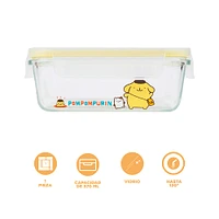 Contenedor De Alimentos Sanrio Pompompurin Vidrio Transparente 570 ml