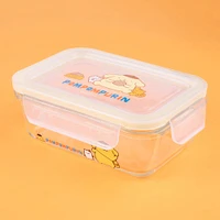 Contenedor De Alimentos Sanrio Pompompurin Vidrio Transparente 570 ml