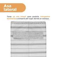 Organizador Plegable Textil Gris 25x16 cm