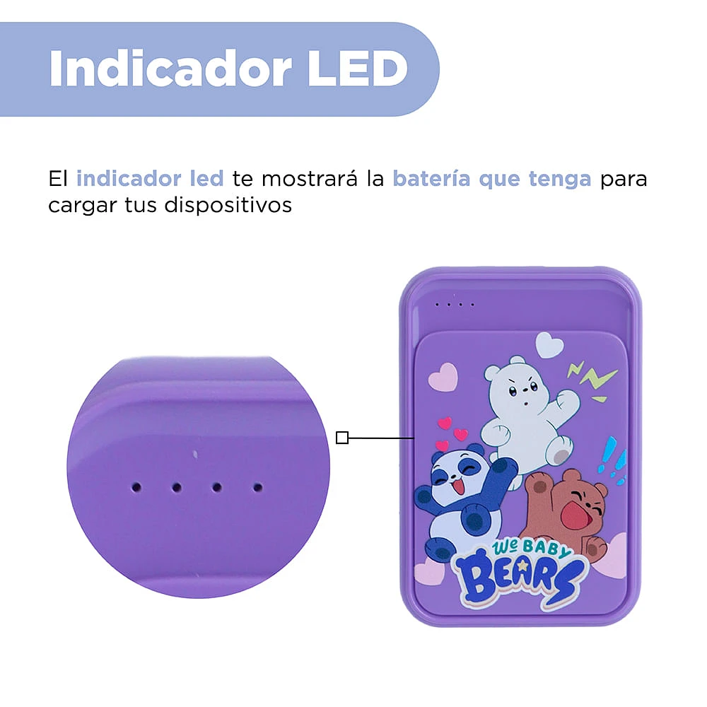 Batería Portátil, Power Bank We Bare Bears Micro USB