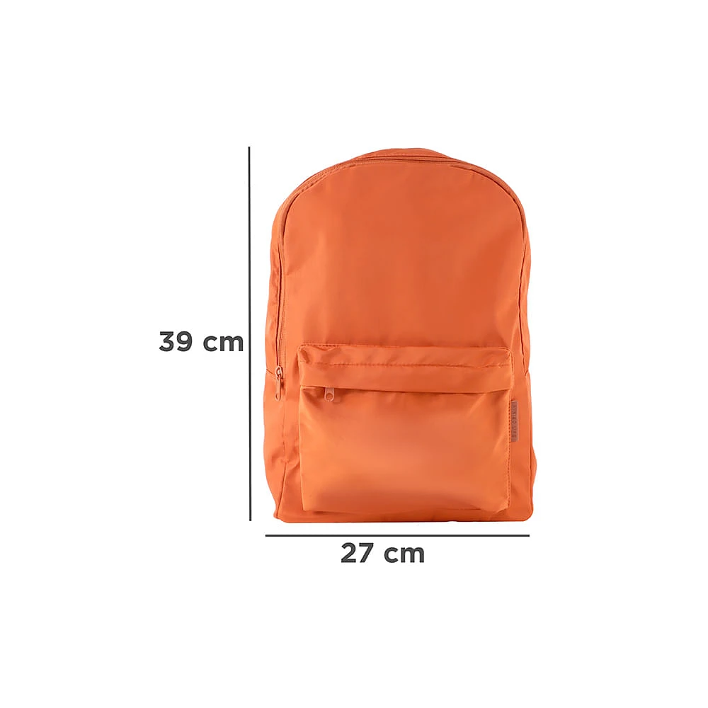 Mochila Básica Textil Naranja 27x39 cm