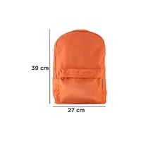 Mochila Básica Textil Naranja 27x39 cm