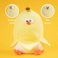 Peluche Miniso Pollito Dun Dun Disfrazado De Banana Felpa 27.5x37.5 cm