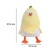 Peluche Miniso Pollito Dun Dun Disfrazado De Banana Felpa 27.5x37.5 cm