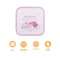 Contenedor De Alimentos Sanrio Plástico Transparente 825 ml