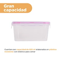 Contenedor De Alimentos Sanrio Plástico Transparente 825 ml