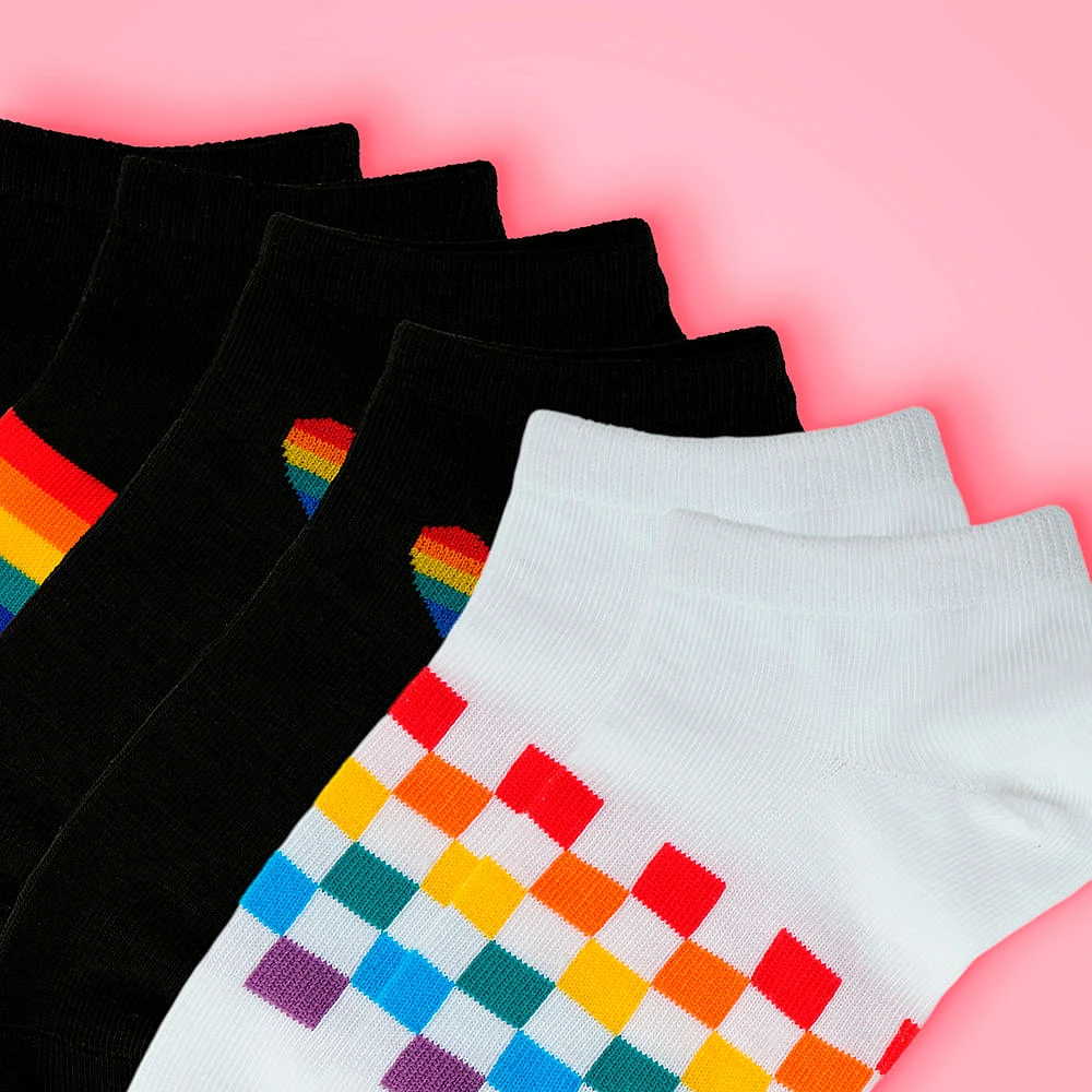 Tines Para Mujer Rainbow Textiles Multicolores Talla 25 3 Pares