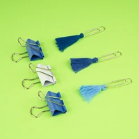 kit De Papelería Navy Blue Clips 6 Piezas