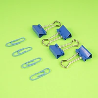 Set Clips Para Carpeta Navy Blue Plástico Azul 60 Piezas