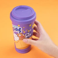 Vaso We Bare Bears Tapa Con Orificio Plástico Purpura 520 ml