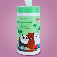 Toallitas Húmedas We Bare Bears Desechables Aloe 50 Piezas