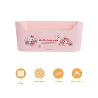 Cesta De Almacenamiento Sanrio Rectangular Plástico Rosa 24x10.3 Cm