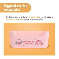 Cesta De Almacenamiento Sanrio Rectangular Plástico Rosa 24x10.3 Cm