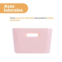 Cesta De Almacenamiento Sanrio Rectangular Plástico Rosa 24x10.3 Cm