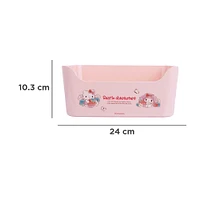 Cesta De Almacenamiento Sanrio Rectangular Plástico Rosa 24x10.3 Cm