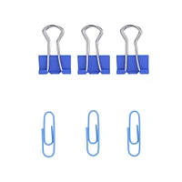 Set Clips Para Carpeta Navy Blue Plástico Azul 60 Piezas