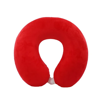 Almohada De Viaje Memory Foam Rojo 30x28 Cm