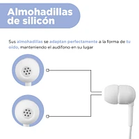 Audífonos De Cable 3.5 mm Blancos 120 cm