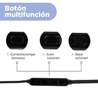 Audífonos De Cable 3.5 mm Negros 120 cm