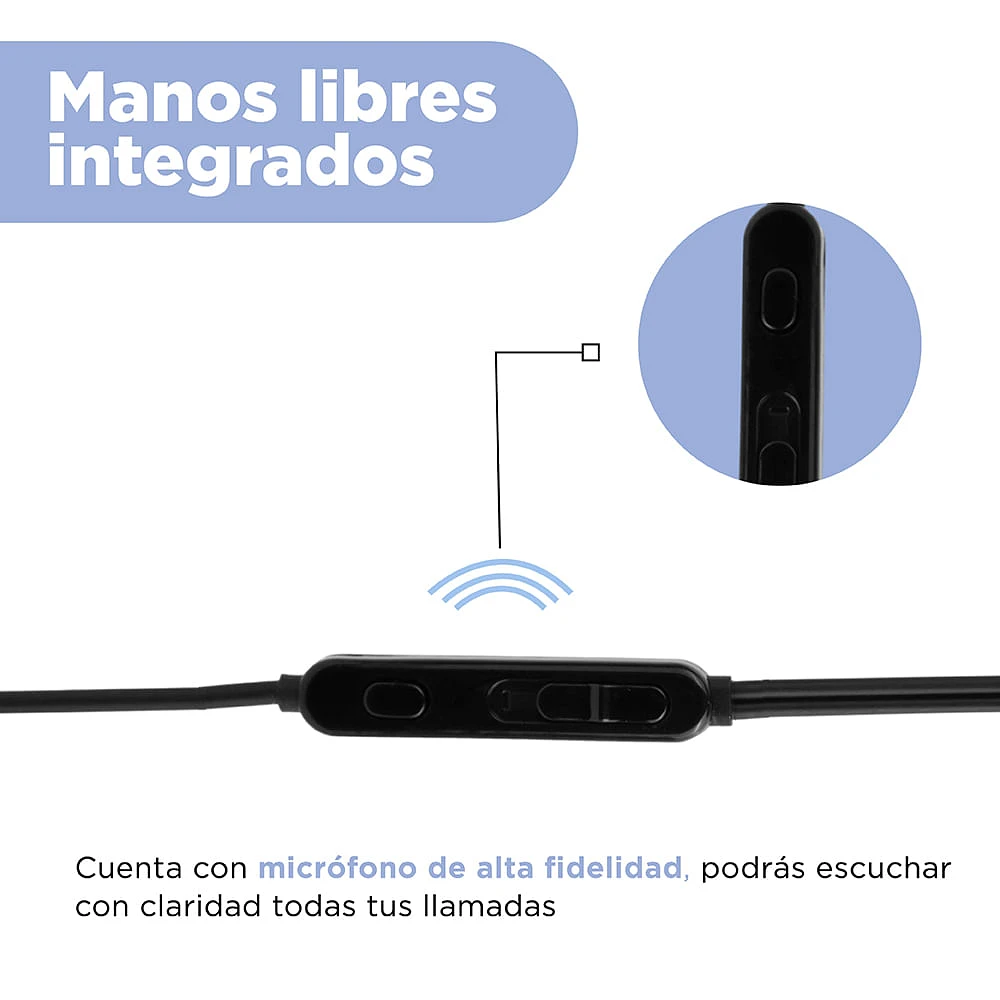 Audífonos De Cable 3.5 mm Negros 120 cm