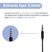 Audífonos De Cable 3.5 mm Negros 120 cm