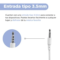 Audífonos De Cable 3.5 mm Blancos 120 cm