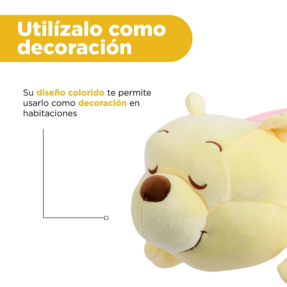 Peluche Disney Winnie Pooh Acostado Felpa Amarillo 47x25 cm