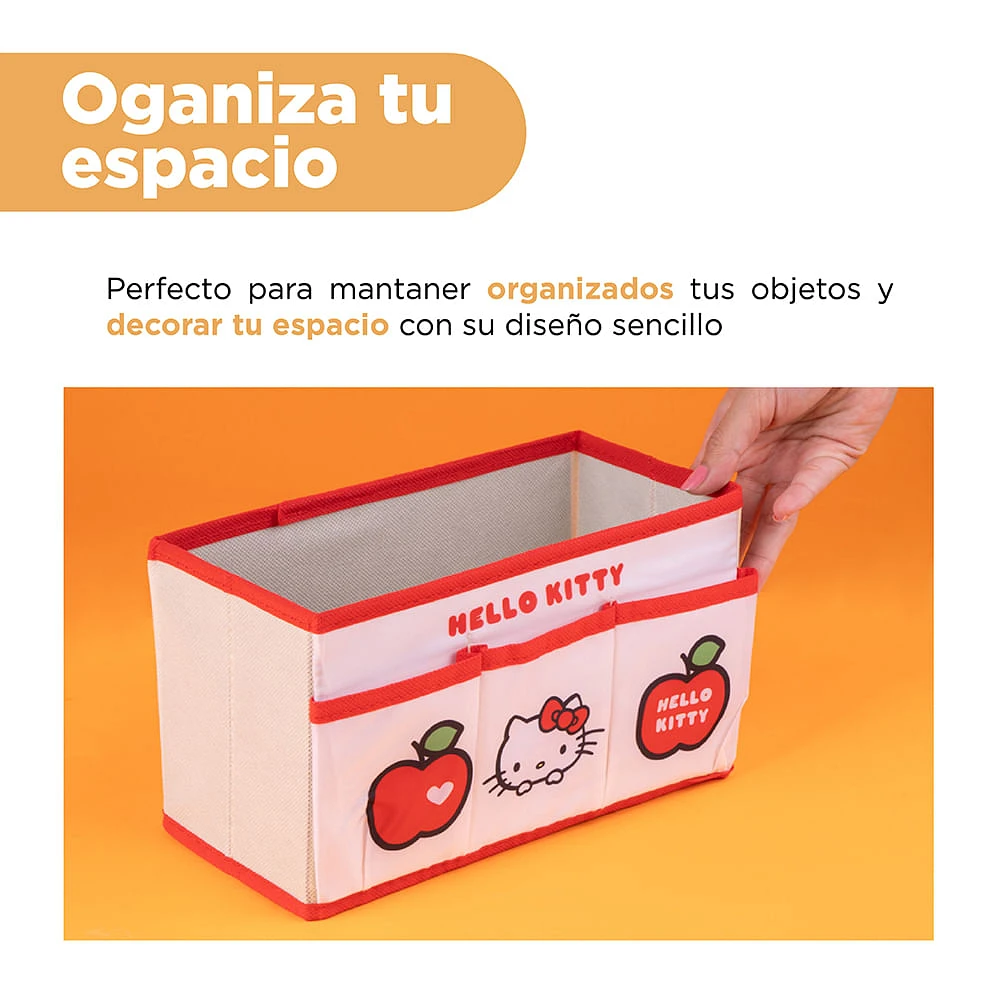 Organizador Plegable Sanrio Hello Kitty Textil Blanco 24x12x15 cm