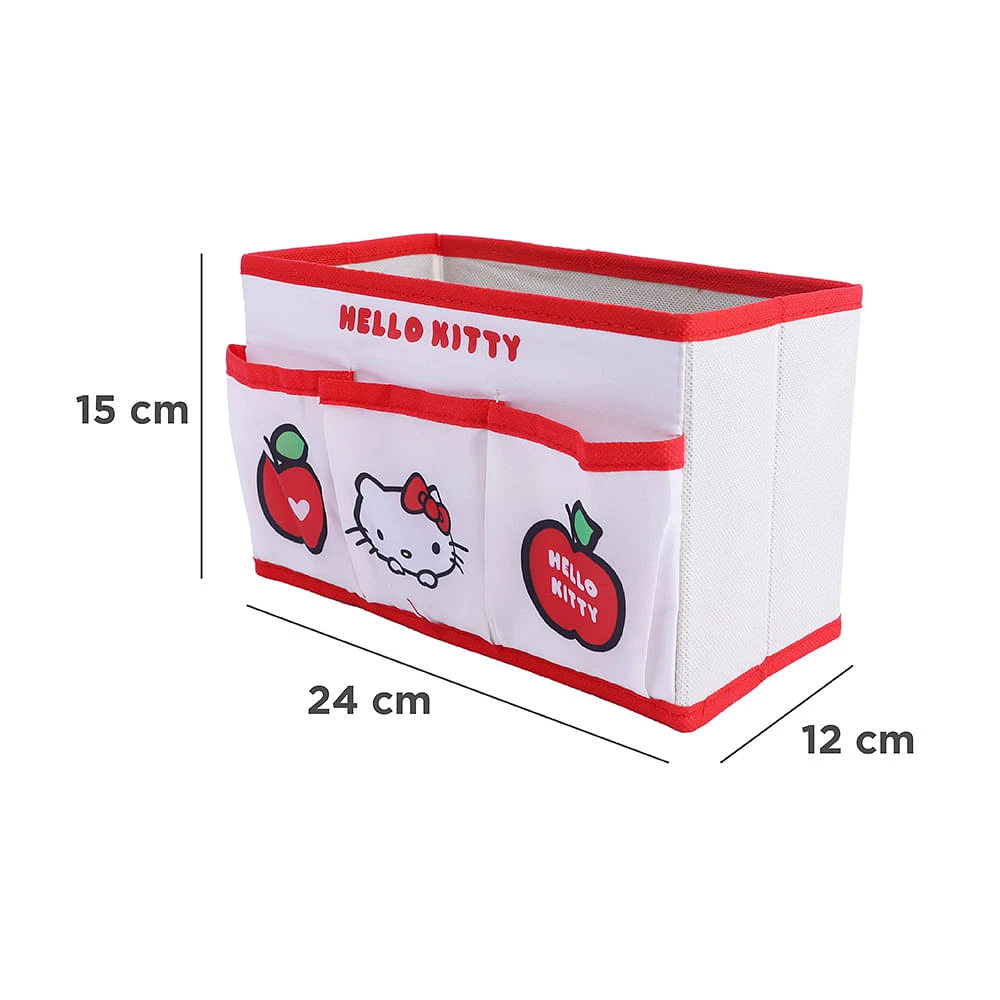 Organizador Plegable Sanrio Hello Kitty Textil Blanco 24x12x15 cm