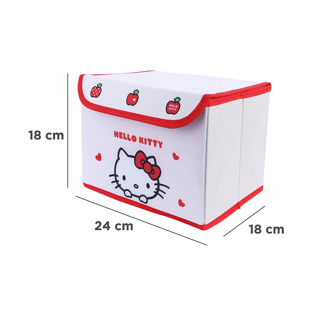 Organizador Plegable Sanrio Hello Kitty Textil Blanco 24x18x18 cm