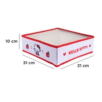 Organizador Plegable Sanrio Hello Kitty Con Secciones Textil Blanco 31x31x10 cm