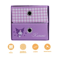 Organizador Plegable Con Cajones Sanrio Kuromi Textil Morado 20x18 cm