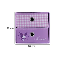 Organizador Plegable Con Cajones Sanrio Kuromi Textil Morado 20x18 cm