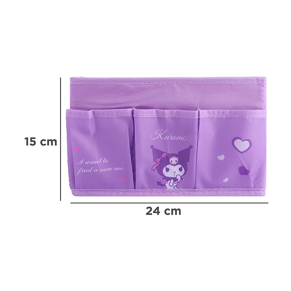 Organizador Plegable Sanrio Kuromi Textil Morado 24x12x15 cm