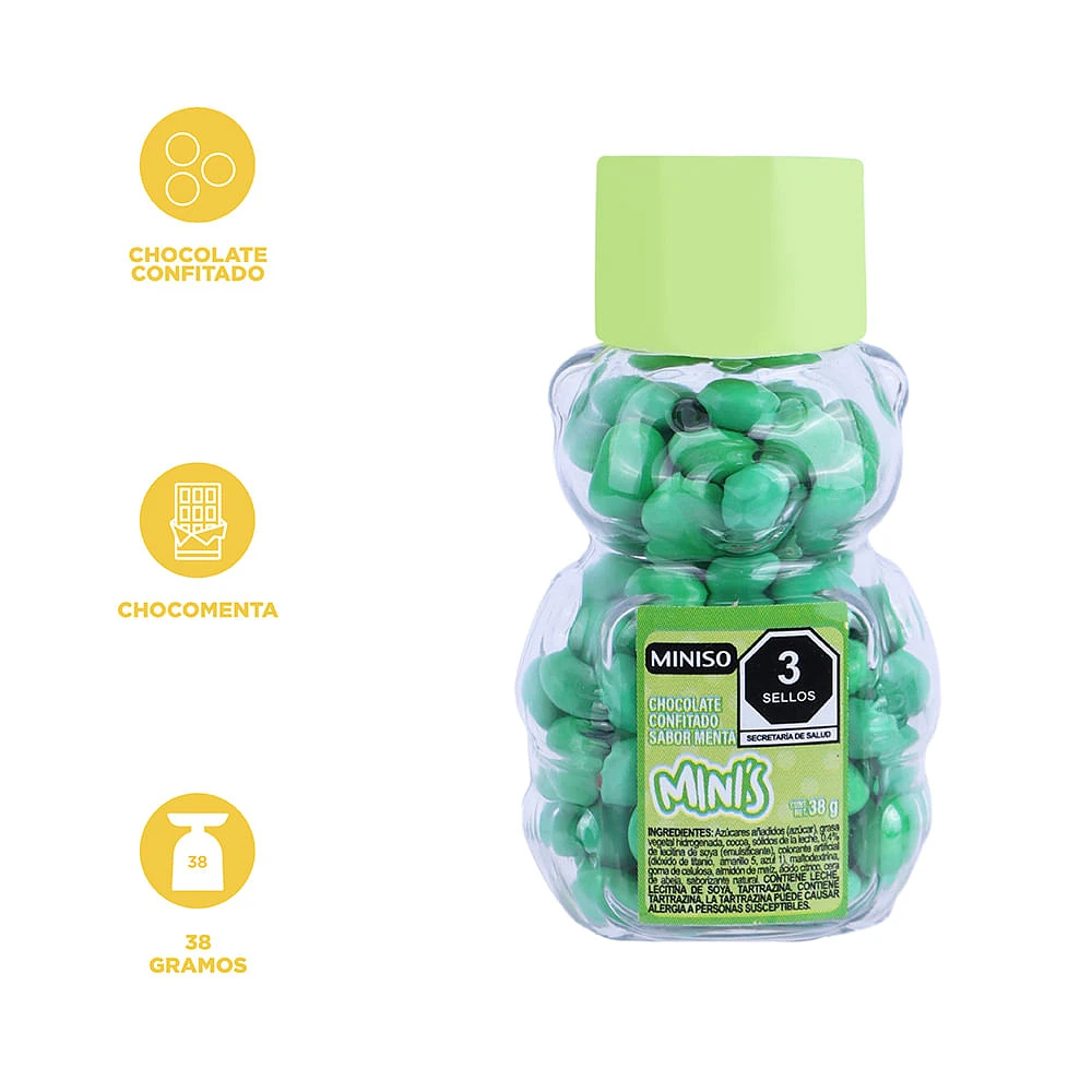 Mini Lunetas 38 gr Chocolate Sabor Menta