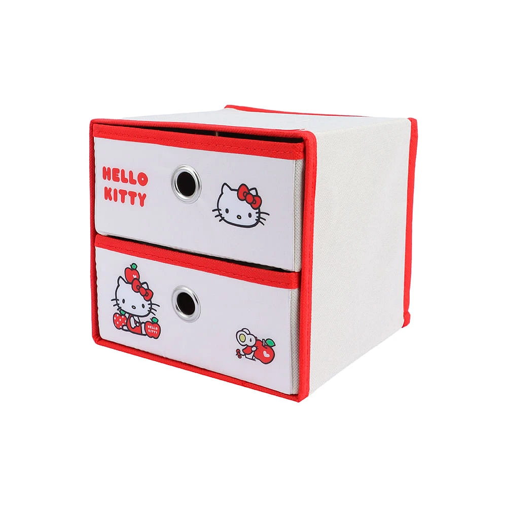 Organizador Plegable Con Cajones Sanrio Hello Kitty Textil Blanco 20x18 cm