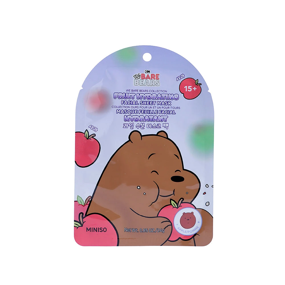 Mascarilla Facial We Bare Bears Pardo Hidratante 24 ml Manzana