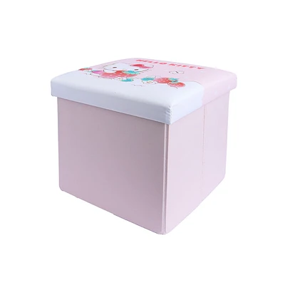 Organizador Plegable Sanrio Hello Kitty Tipo Taburete Textil Rosa 28x28x28 cm
