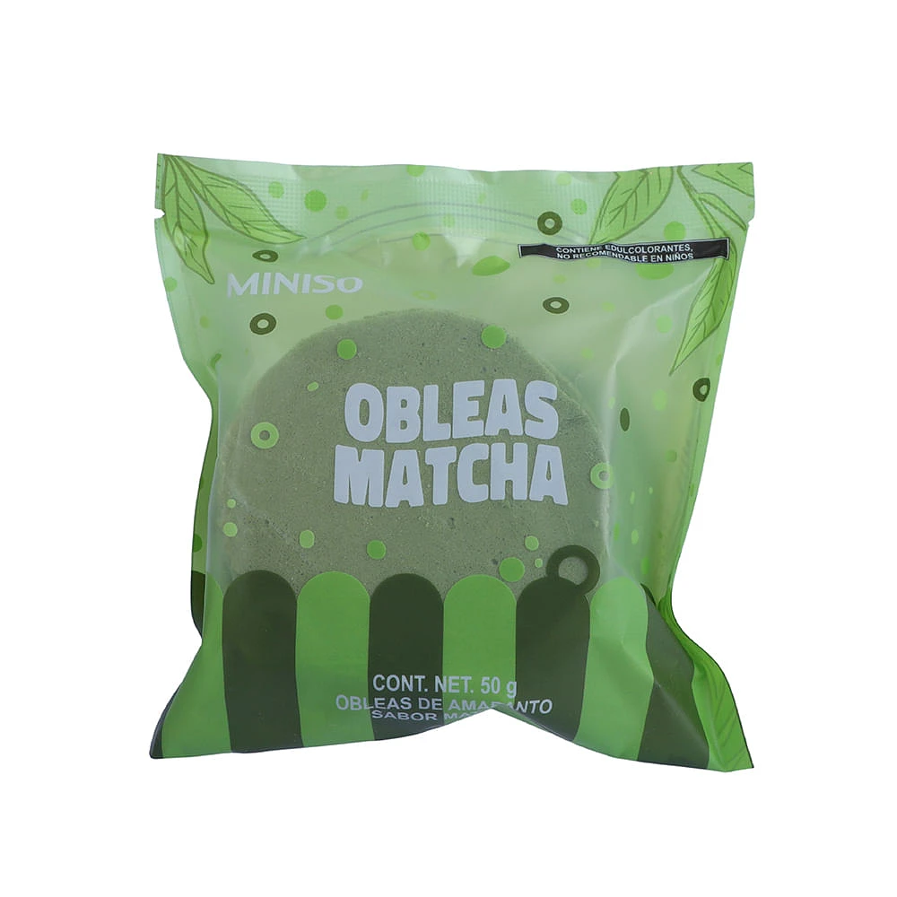 Obleas De Amaranto 50 gr Matcha