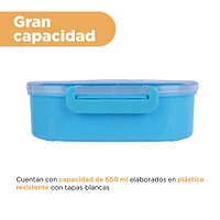 Contenedor De Alimentos Sanrio Cinnamoroll Plástico Azul 650 ml