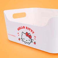 Cesta De Almacenamiento Sanrio Hello Kitty Sintética Blanca 24x17x10.3 Cm